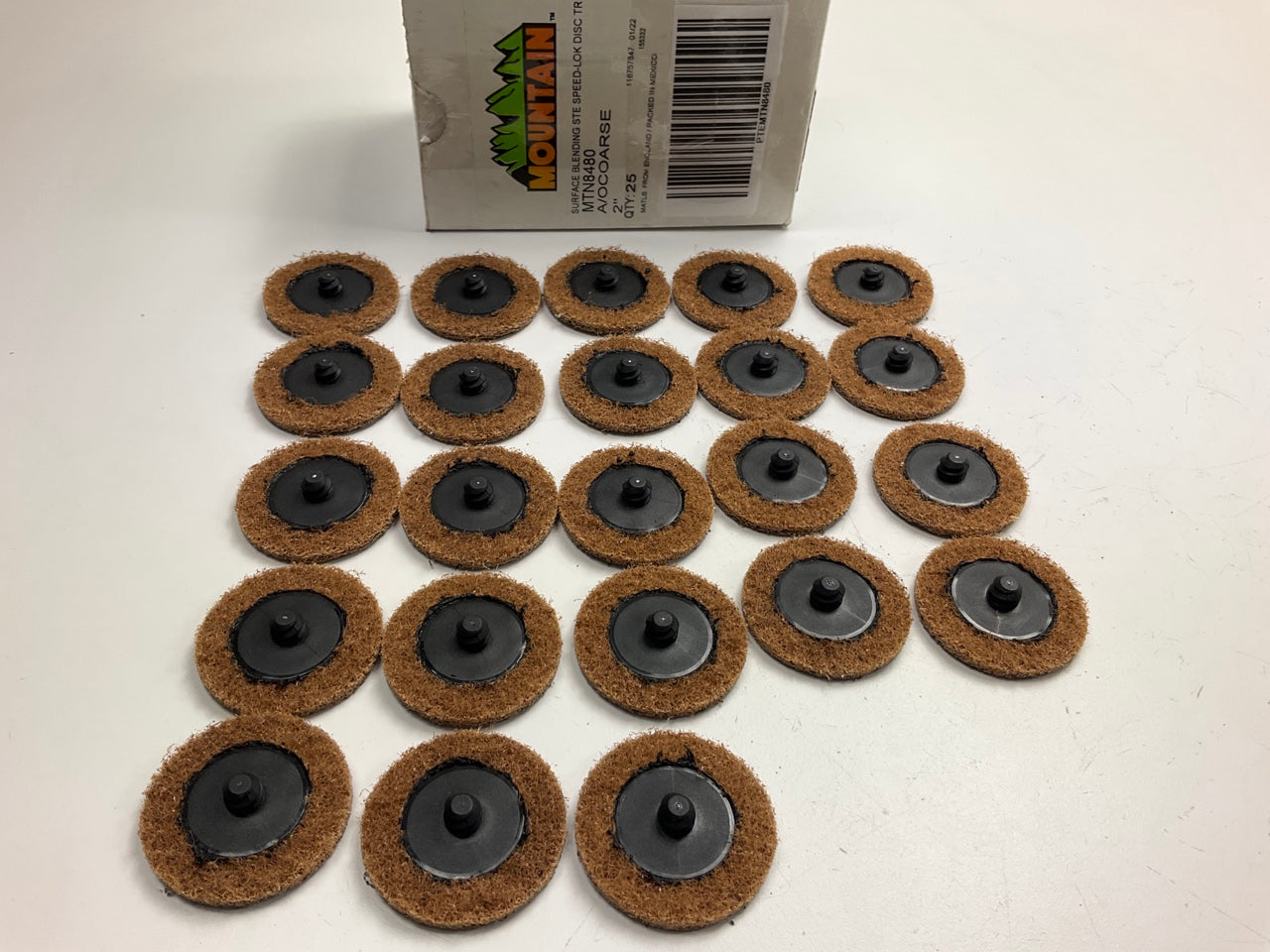 (23) Total - Mountain MTN8480 2'' Twist & Lock Surface Prep Blending Discs COARSE