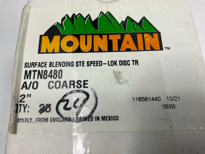 (24) Mountain MTN8480 COARSE 2'' Twist & Lock Surface Prep Blending Discs