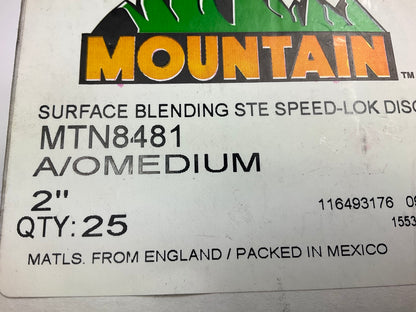 18 Pcs Mountain MTN8481 2'' Medium Grit Surface Sanding Blending Discs Speed-Lok