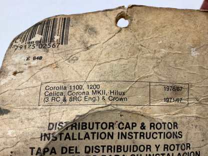 MPA RE640 Ignition Distributor Cap & Rotor Kit 1968-1974 Toyota 1.1L 1.2L 1.9L