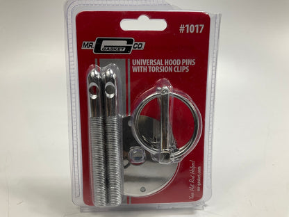 Mr Gasket 1017 Chrome Universal Hood Pins W/ Torsion Clips