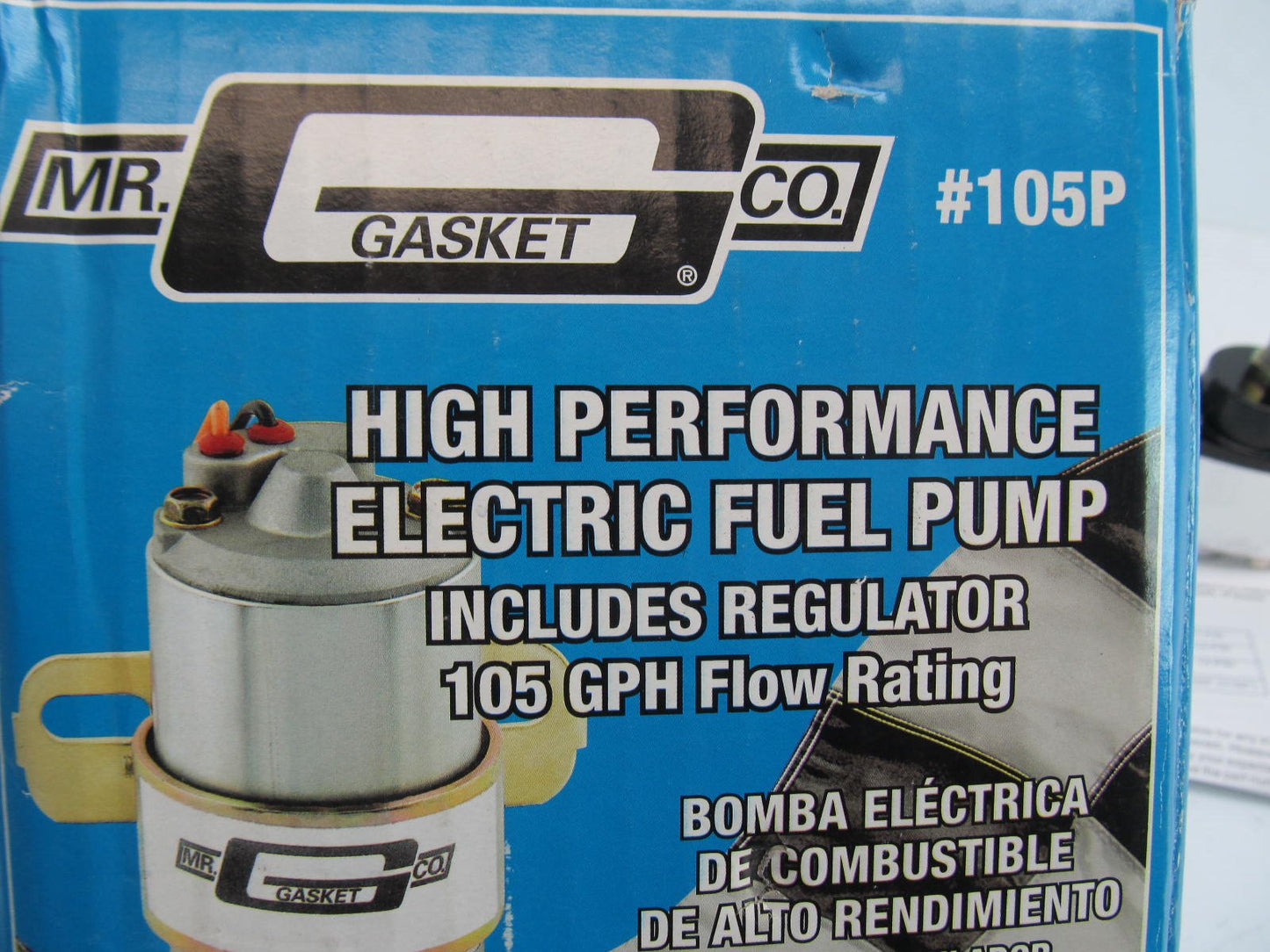 Mr. Gasket 105P Universal Electric Fuel Pump With Regulator - 105 GPH, 14 PSI