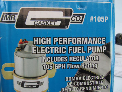 Mr. Gasket 105P Universal Electric Fuel Pump With Regulator - 105 GPH, 14 PSI