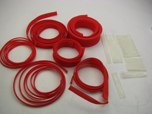 Mr Gasket 11004NR Hose + Wiring Sleeve Kit  RED W/heat Shrink - 6 Sizes