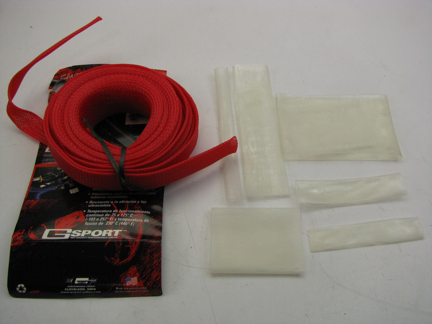 Mr Gasket 11004NR Hose + Wiring Sleeve Kit  RED W/heat Shrink - 6 Sizes