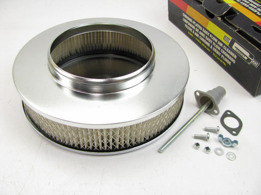 Mr. Gasket 1487 Air Cleaner - 9'' Diameter X 2-3/4'' Tall - Chrome