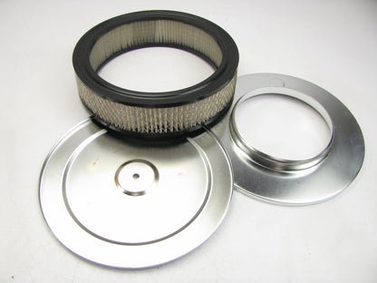 Mr. Gasket 1487 Air Cleaner - 9'' Diameter X 2-3/4'' Tall - Chrome