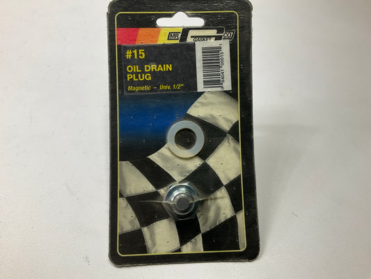 Mr Gasket 15 Magnetic Oil Drain Plug, Universal 1/2''