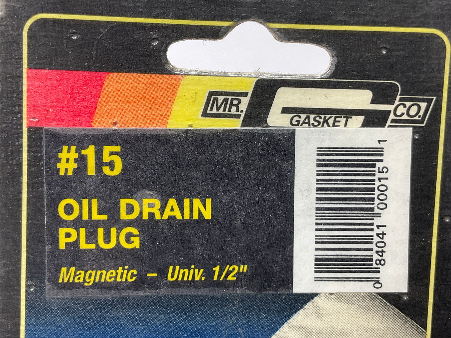 Mr Gasket 15 Magnetic Oil Drain Plug, Universal 1/2''