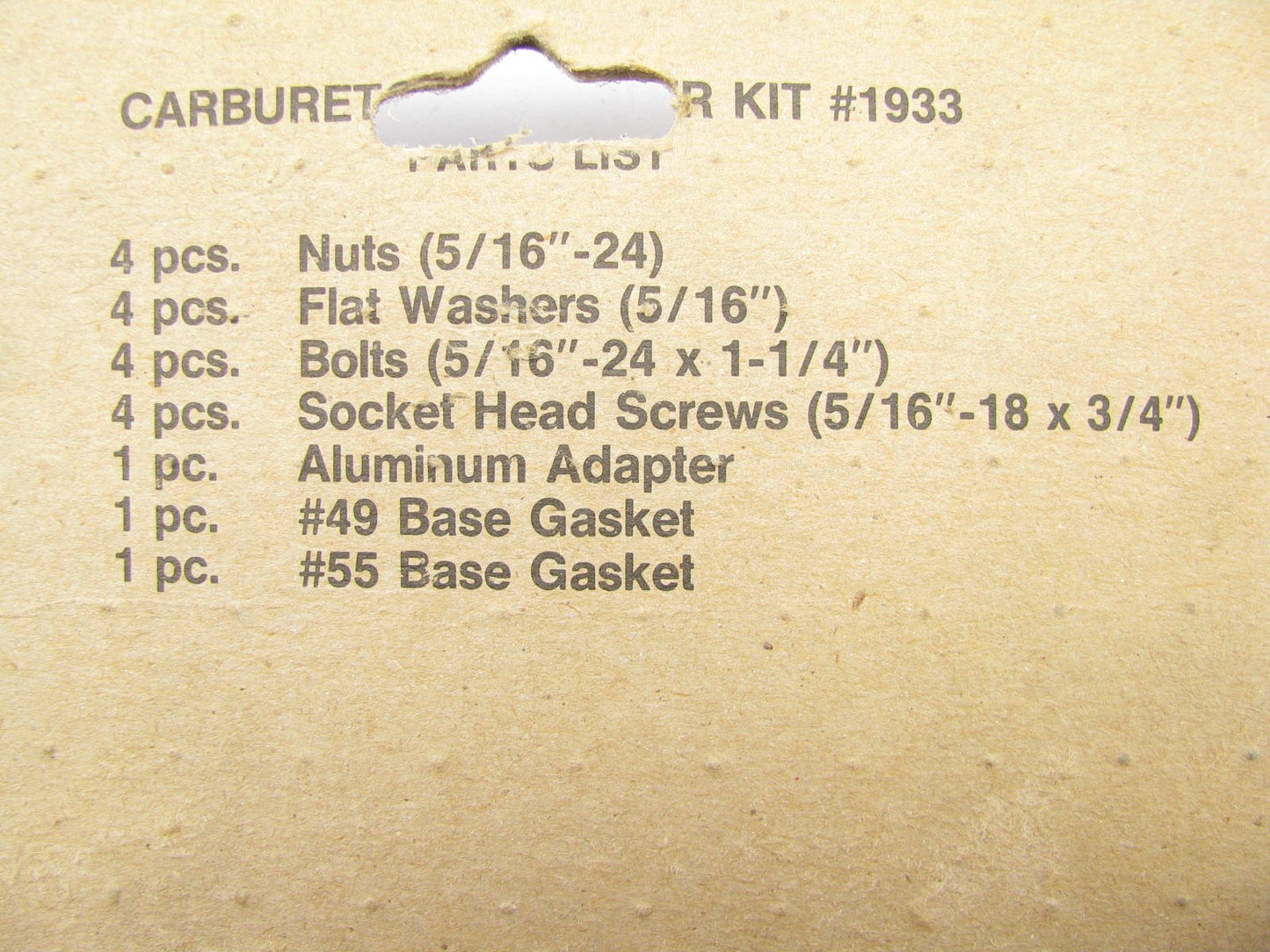 Mr Gasket 1933 Aluminum Carburetor Adapter Plate Kit - 2-Barrel To 4-Barrel