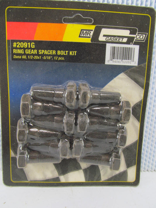 Mr Gasket 2091G Dana 60 Rear Axle Ring Gear Spacer Bolt Kit 1/2 X 20 X 1.3125