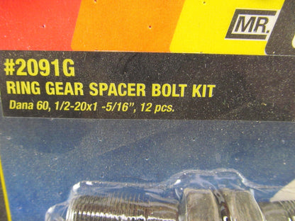 Mr Gasket 2091G Dana 60 Rear Axle Ring Gear Spacer Bolt Kit 1/2 X 20 X 1.3125