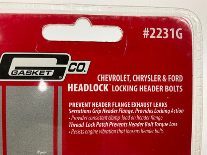 Mr Gasket 2231G Headlock Locking Header Bolts 3/8''-16 SS BBC, SBF, BBF