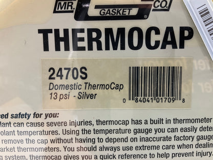 Mr Gasket 2470S Radiator Cap Thermocap For Domestics 16 PSI, Silver