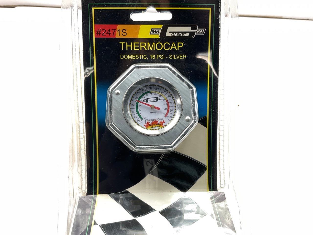 Mr Gasket 2471S Radiator Cap Thermocap For Domestics 16 PSI, Silver