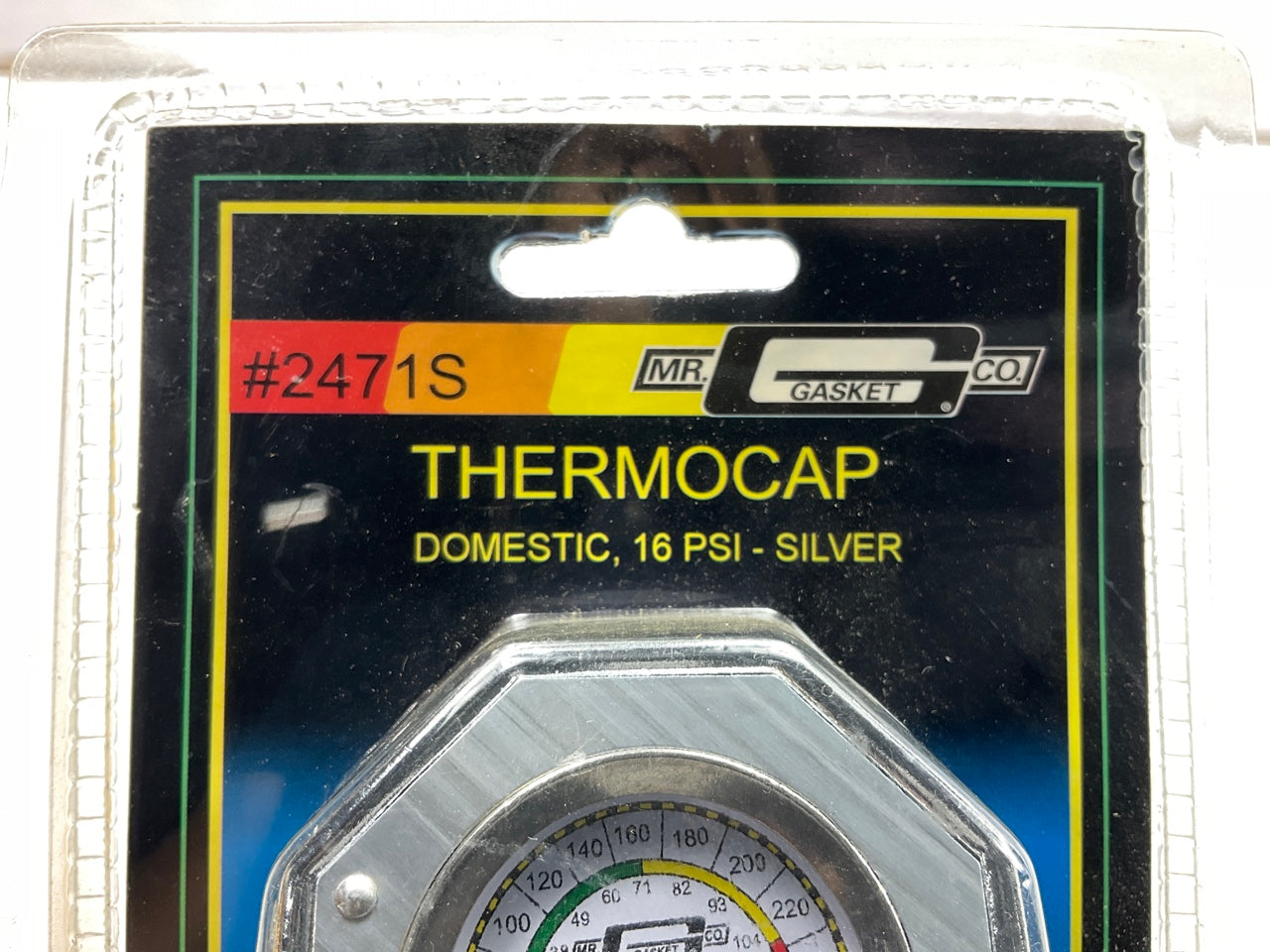 Mr Gasket 2471S Radiator Cap Thermocap For Domestics 16 PSI, Silver