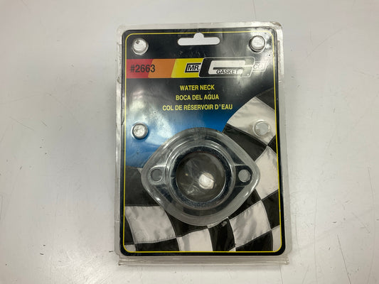 Mr Gasket 2663 Chrome Thermostat Housing Water Outlet Neck, Ford 351C V8