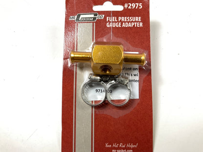 Mr. Gasket 2975 Fuel Pressure Gauge Adapter For 3/8'' Fuel Hose, 1/8'' NPT Gauge