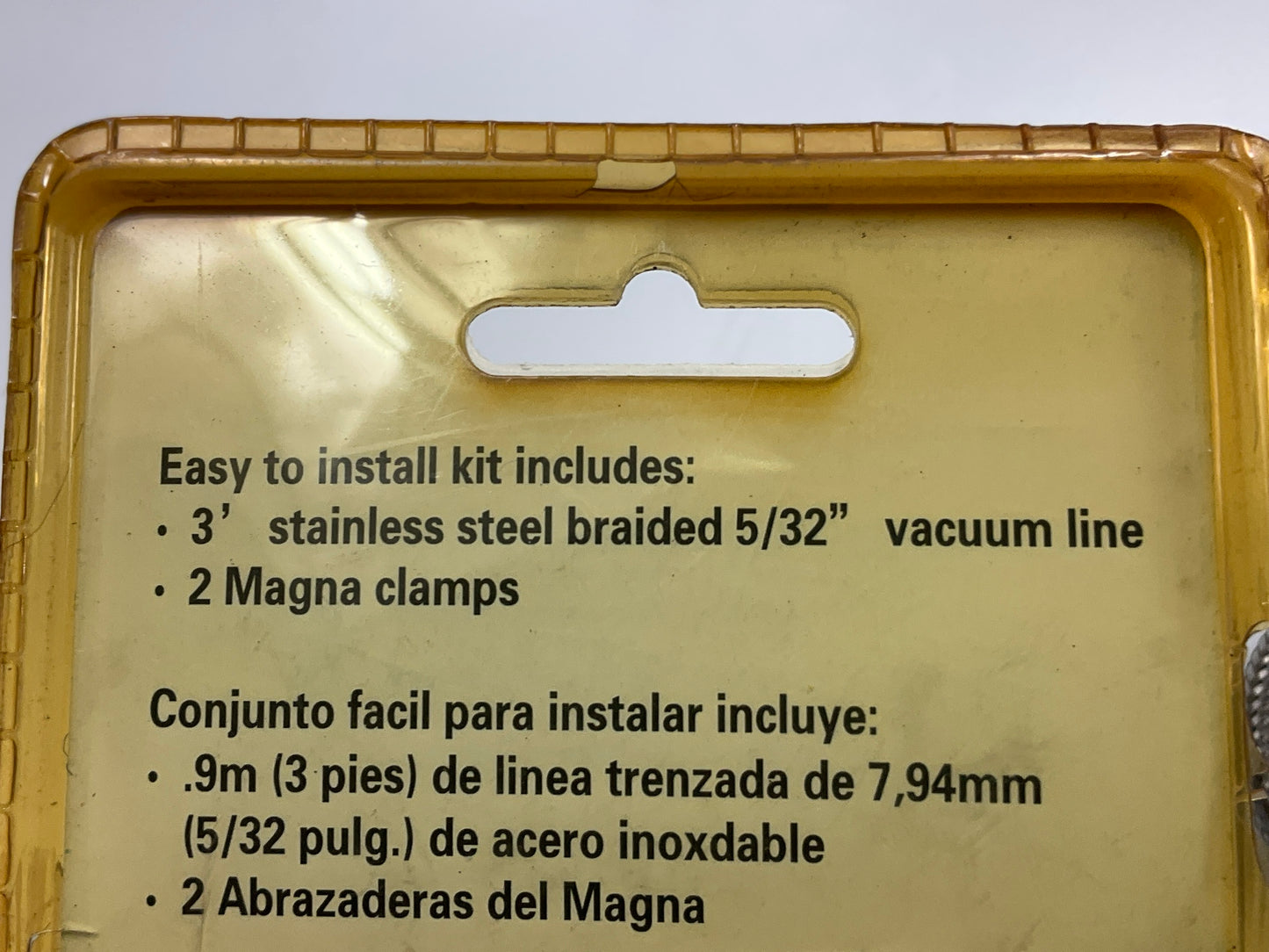 OPEN BOX Mr Gasket 3190 Braided Stainless Steel Vacuum Line Kit, 5/32'' X 3 Feet