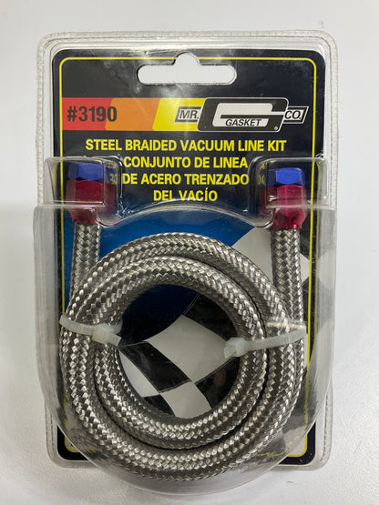 Mr. Gasket 3190 Stainless Steel Braided Vacuum Hose - 5/32'' X 3 FT