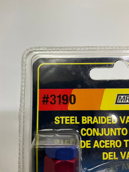 Mr Gasket 3190 3ft. 5/32'' Stainless Steel Braided Fuel Line Kit W/2 Magna Clips