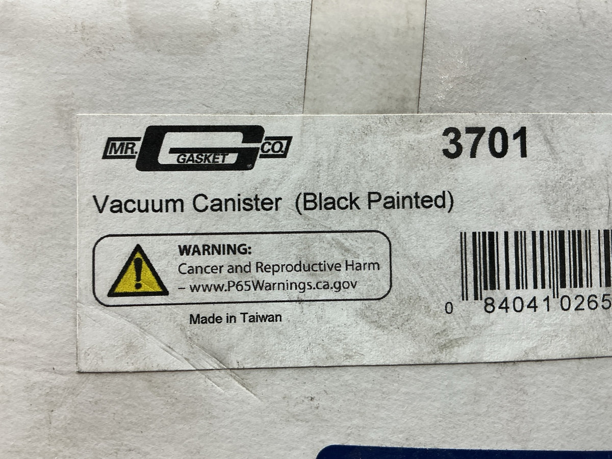 Missing Brake Valve - Mr Gasket 3701 Vacuum Canister Steel 5'' Dia., 6-3/4'' Tall