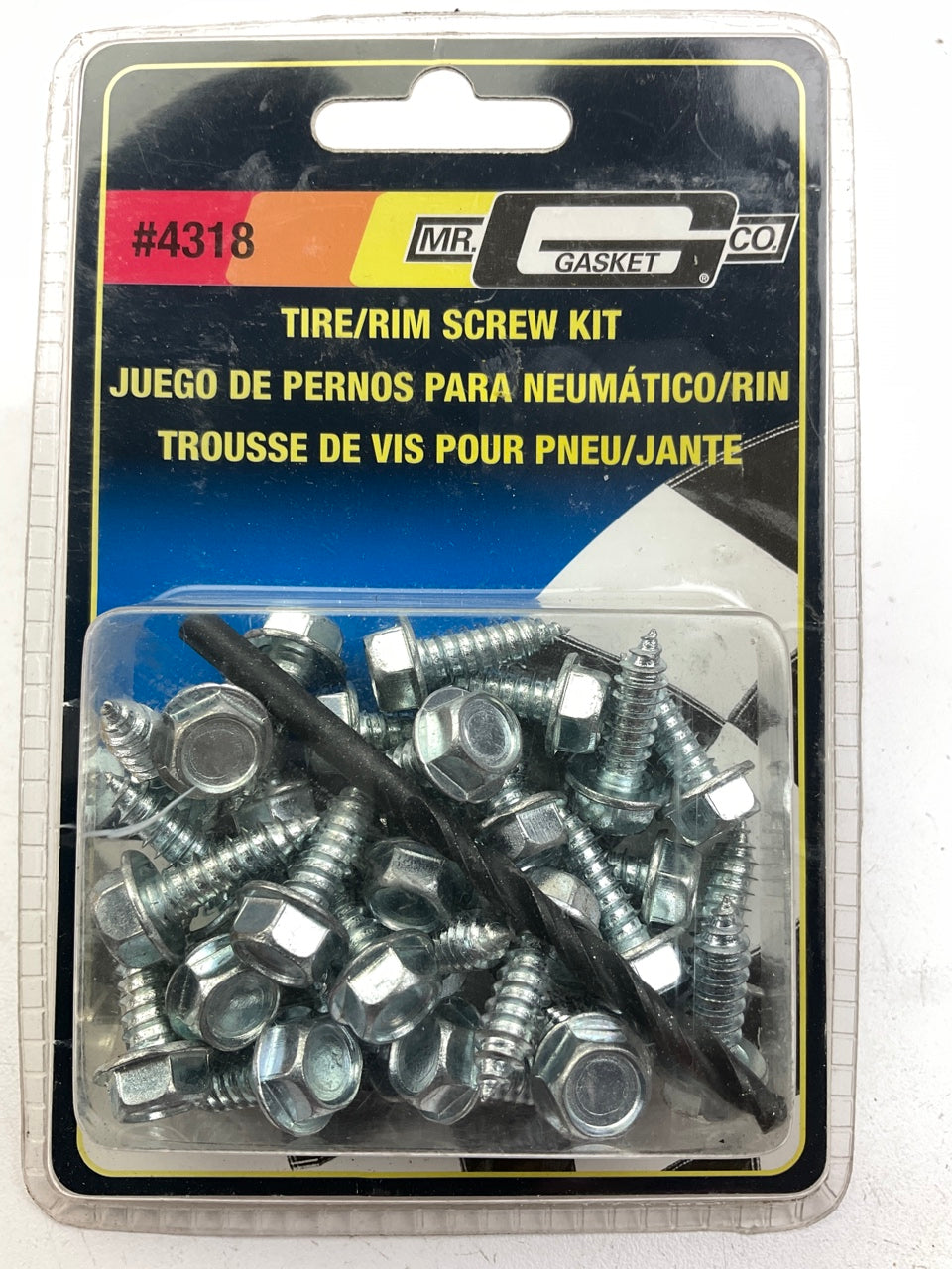 Mr Gasket 4318 Cadmium Plated Tire Screw Kit W/ Drill Bit - 35 Screws