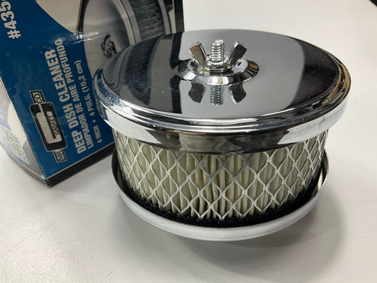 Mr. Gasket 4354 Air Cleaner Assembly Deep Dish 4''X 2'' Tall, W/ Air Filter