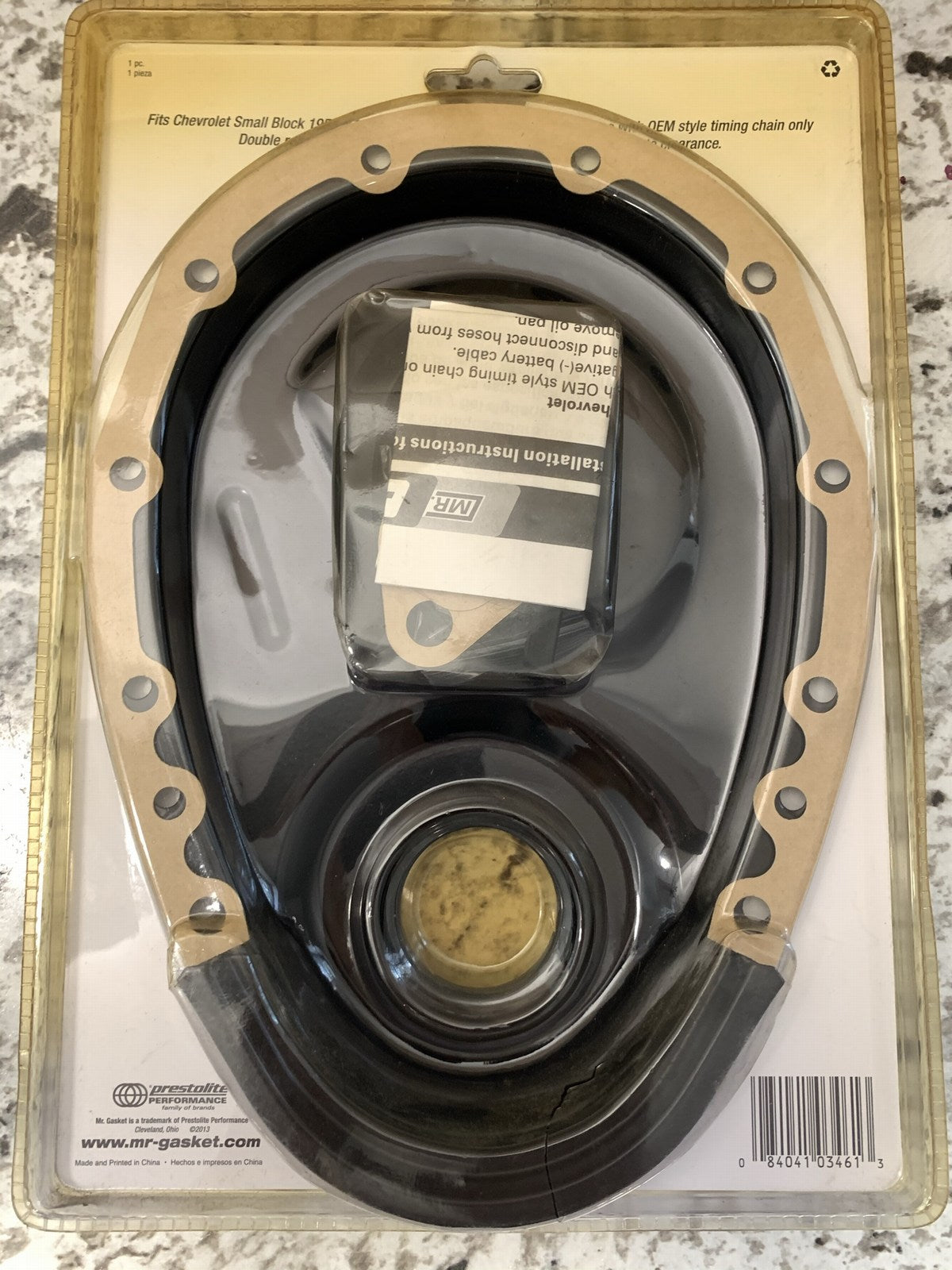 Mr Gasket 4590BP Timing Cover For 55-87 SBC Small Block Chevy (Double Roller)