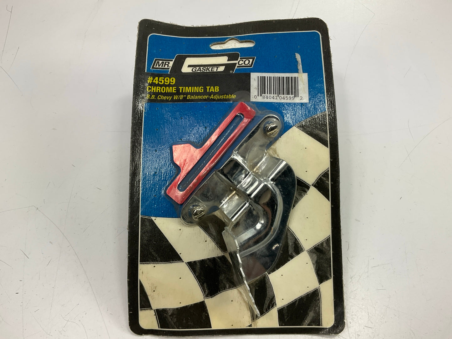 Mr. Gasket 4599 Adjustable Timing Tab Chrome For BBC Chevy Big Block 8'' Balancer
