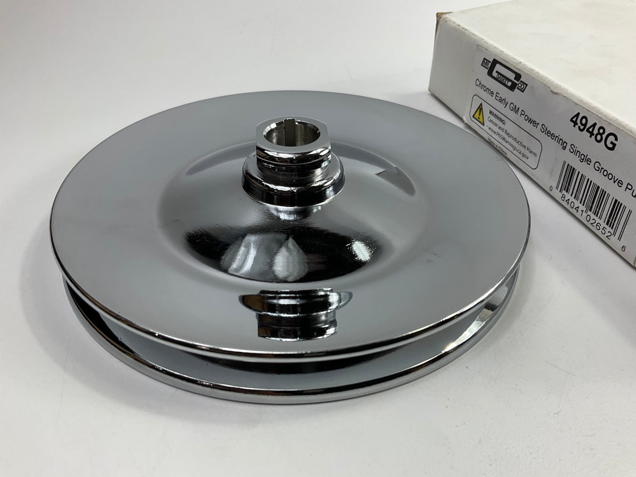 Mr. Gasket 4948G Chrome Power Steering Pump Pulley - 1967-1984 Chevy V8
