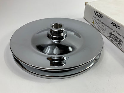 Mr. Gasket 4948G Chrome Power Steering Pump Pulley - 1967-1984 Chevy V8
