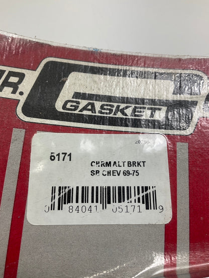 Mr Gasket 5171 Chrome Alternator Bracket - 1969-1975 Small Block Chevy SBC V8