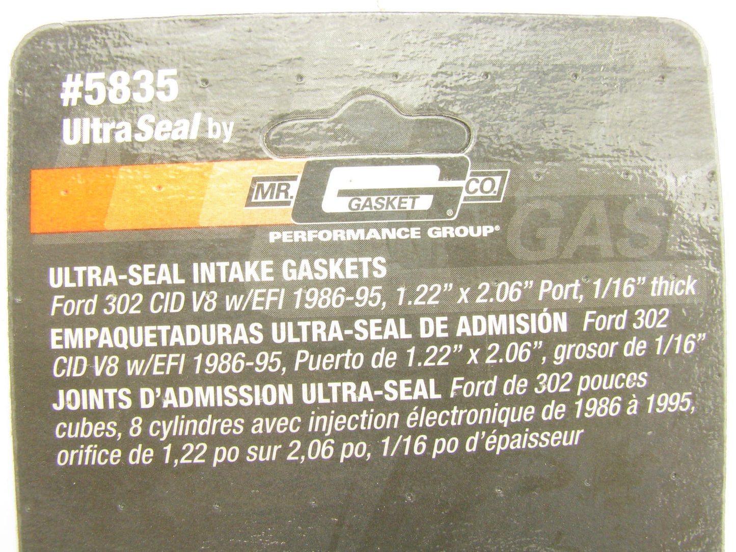 Mr Gasket 5835 Engine Intake Manifold Gasket Set For 1986-1995 Ford Mercury 5.0L