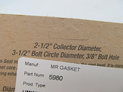 Mr Gasket 5980 Ultra-Seal Header Collector Gaskets 2.5'' With 3 Bolt Holes