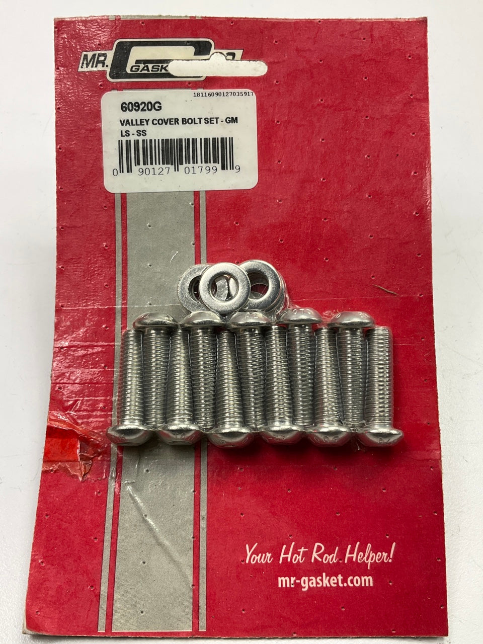 Mr Gasket 60920G Intake Valley Pan Cover Stainless Steel Bolts Set - Chevy LS