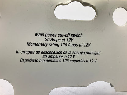 MR. Gasket 6276 Master Disconnect Switch Main Power Cut-Off Switch 20A At 12V