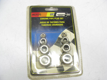 Mr Gasket 6352G Chrome Pipe Plug Set W/ 1/8'' 1/4'' 3/8'' & 1/2'' NPT Fittings
