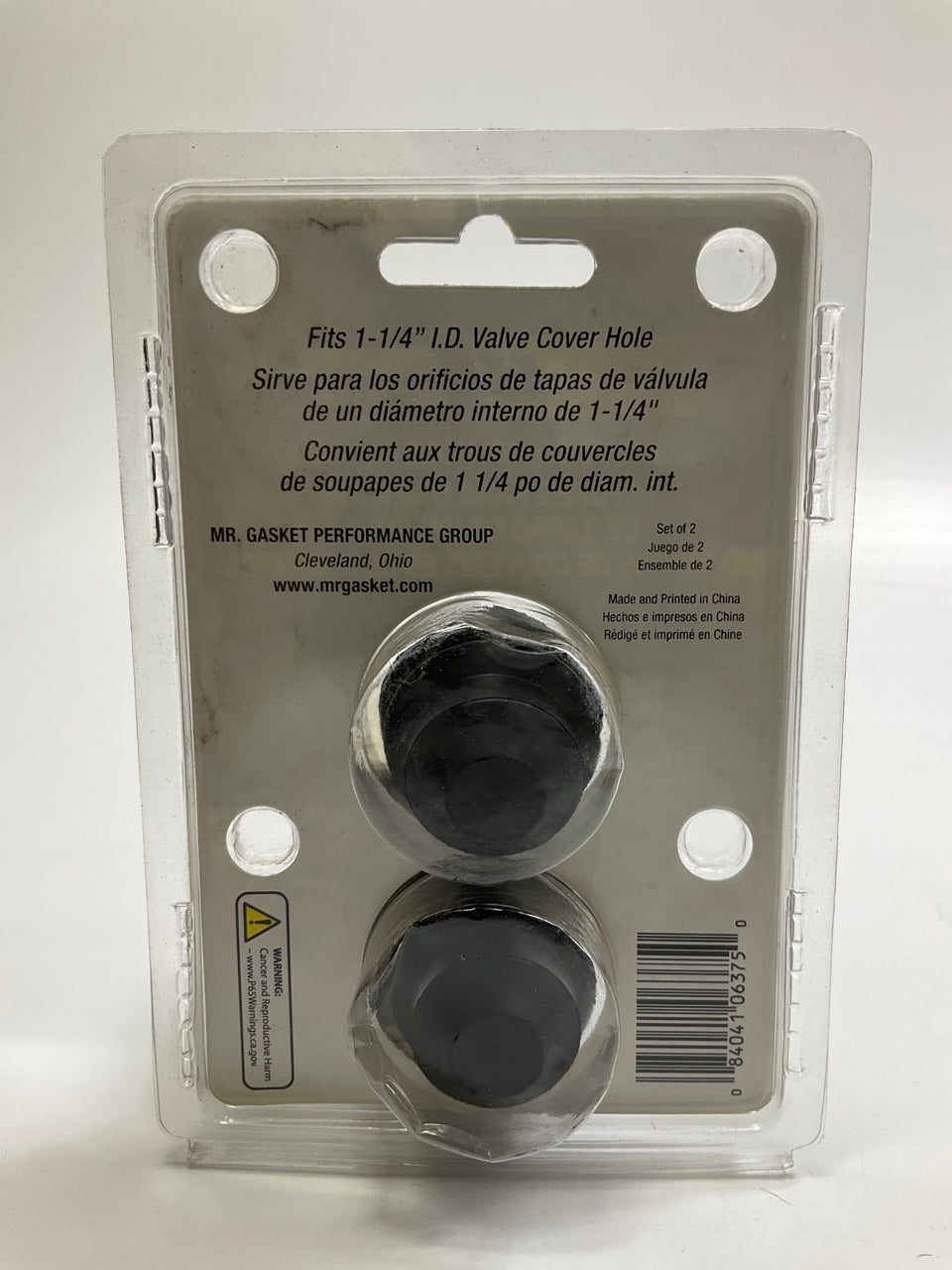 Mr. Gasket 6375 Valve Cover Breather Grommet Plugs, Pair,  1-1/4'' OD