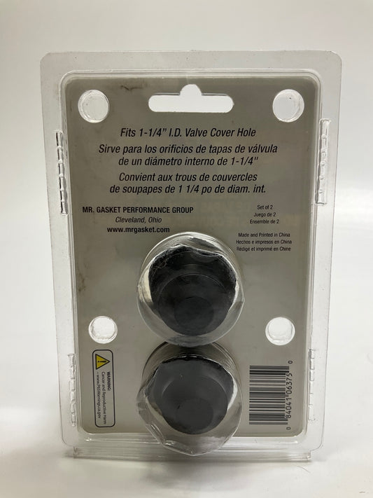 Mr. Gasket 6375 Valve Cover Breather Grommet Plugs, Pair,  1-1/4'' OD