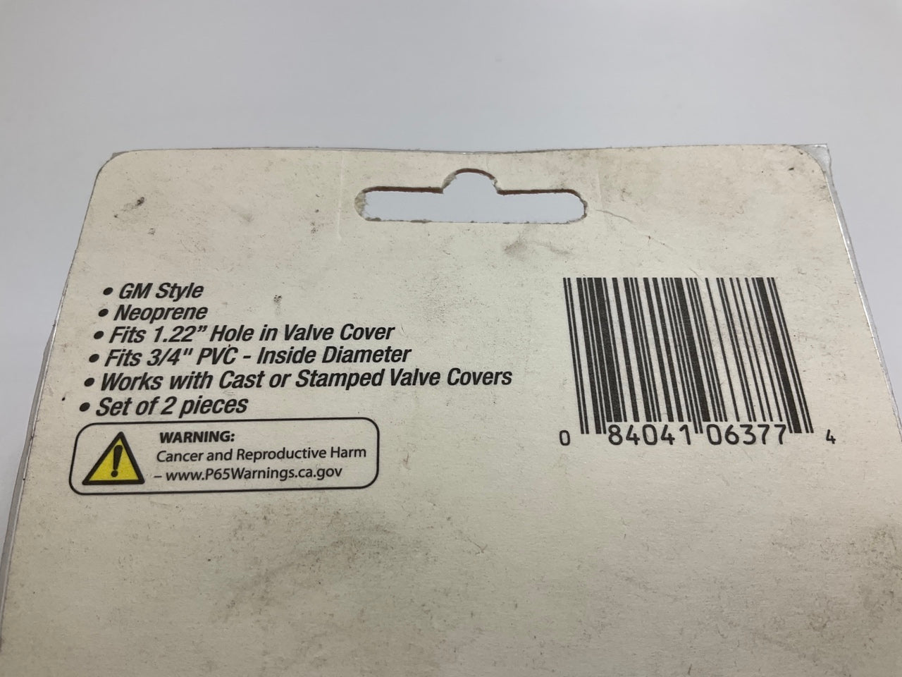 Mr Gasket 6377 PCV Valve Grommet .750 ID X 1.250 In. Openening, Pair