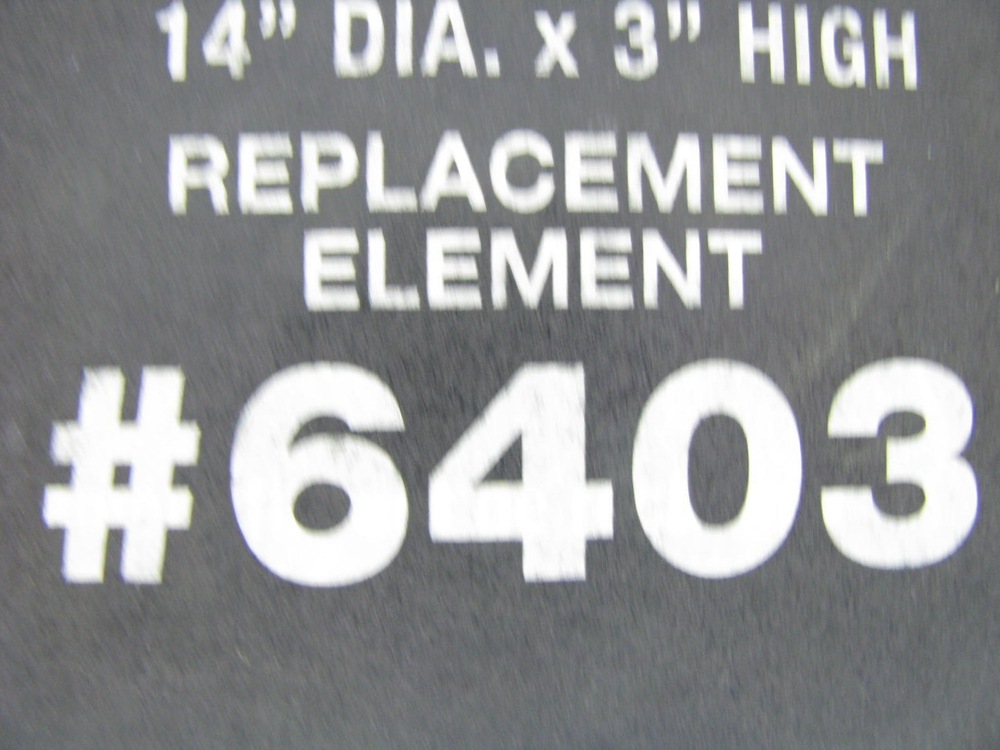 Mr Gasket 6403 Replacement Air Filter Element - 3'' High X 14'' Diameter