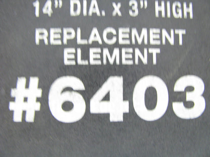 Mr Gasket 6403 Replacement Air Filter Element - 3'' High X 14'' Diameter