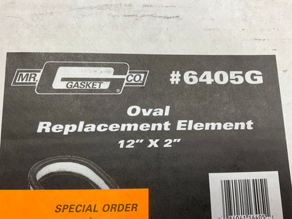 Mr. Gasket 6405G 12'' X 2'' Oval Air Cleaner Air Filter Element