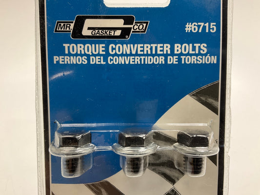 Mr Gasket 6715 Torque Converter Bolts 3/8-16 X 1/2 In. Black, Hex - GM TH400