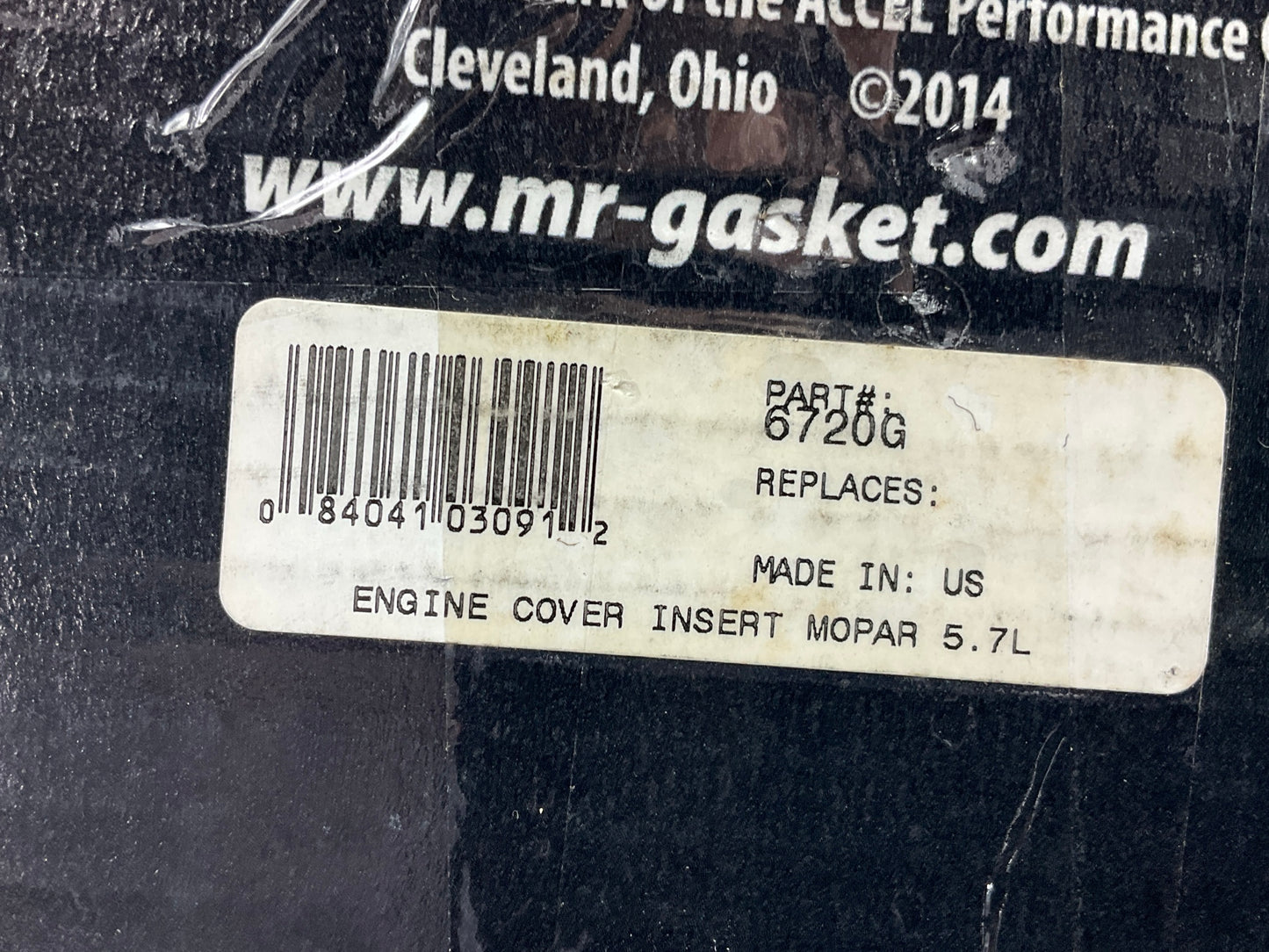 USED AS SHOWN AS-IS Chrome Engine Cover Insert Plate For 09-10 Challenger 5.7L