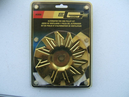 Mr. Gasket 6808 1-groove Chrome Alternator Fan & Pulley Kit 66-83 GM, 65-84 Ford