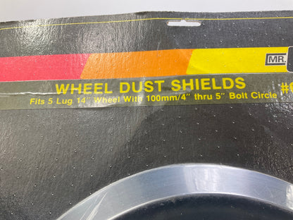 (x2) Mr Gasket 6904 Brake Dust Shield Covers 14'' Diam. 5 X 4'' Bolt Pattern