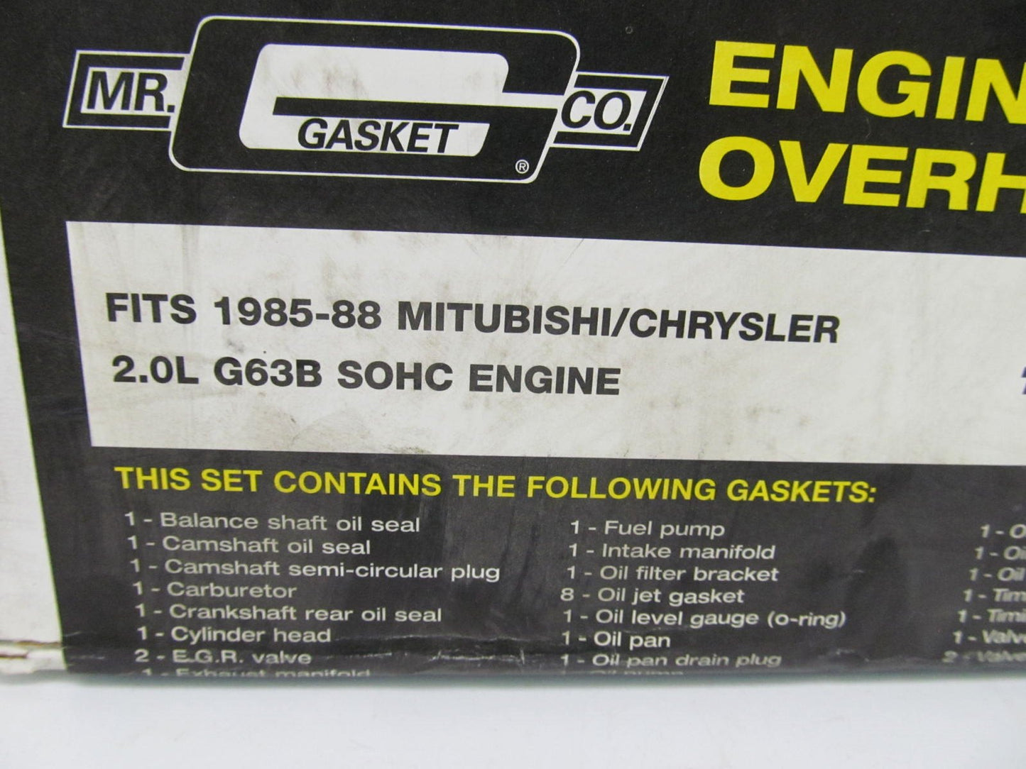 Mr Gasket 7041G Full Engine Rebuild Gasket Set For 89-92 Mitsubishi Galant 2.0L