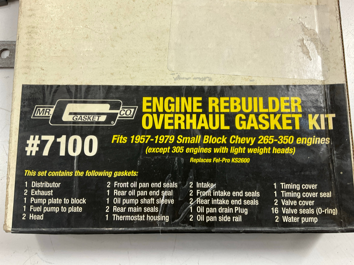 Mr. Gasket 7100 Small Block Chevy Rebuilder Overhaul Full Gasket Set Kit SBC 350